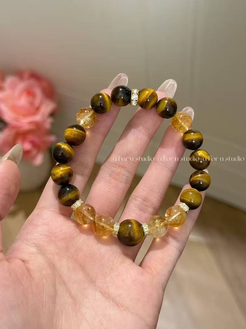 Yellow Tiger Stone Protection Bracelet (Light Luxury Series)