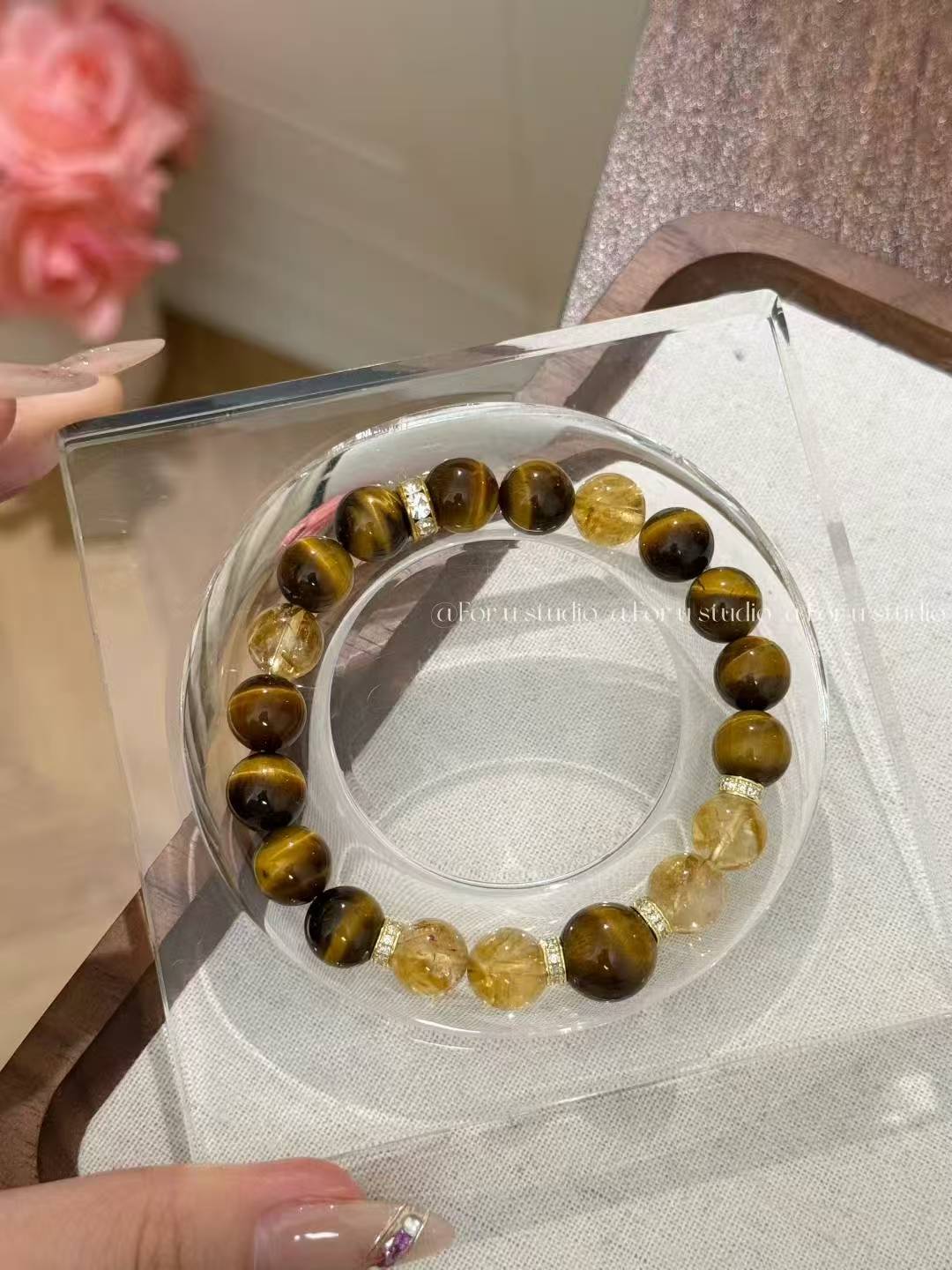 Yellow Tiger Stone Protection Bracelet (Light Luxury Series)