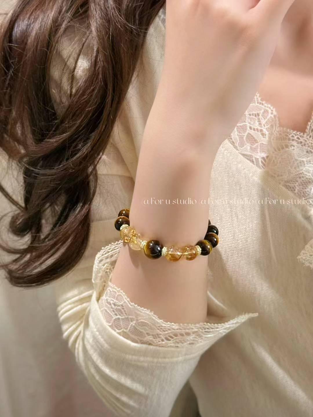 Yellow Tiger Stone Protection Bracelet (Light Luxury Series)