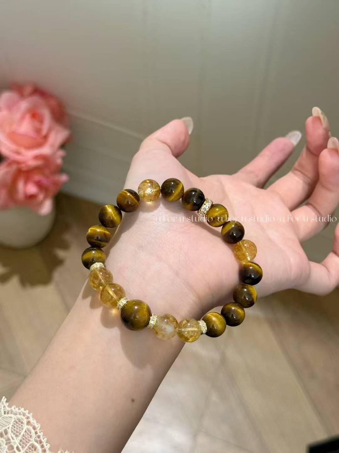 Yellow Tiger Stone Protection Bracelet (Light Luxury Series)