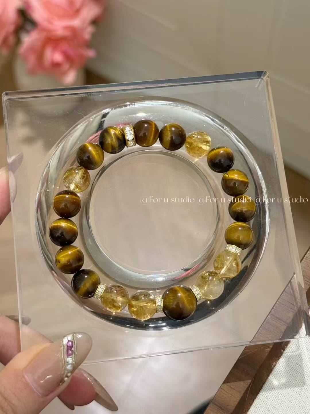 Yellow Tiger Stone Protection Bracelet (Light Luxury Series)