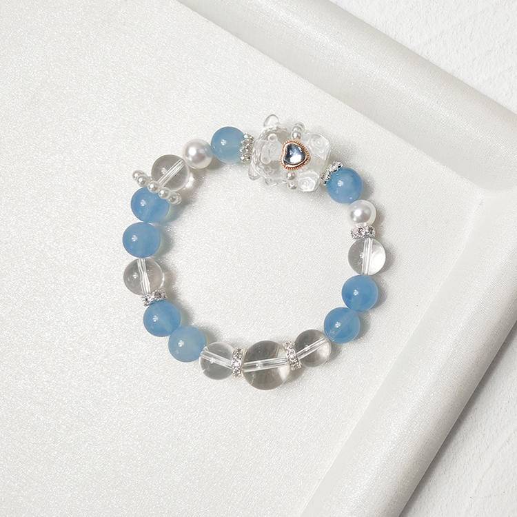 Aquamarine White Crystal Bear (Featured Series)