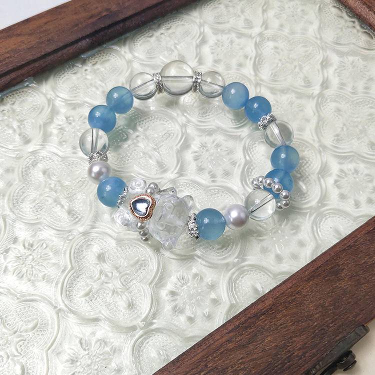 Aquamarine White Crystal Bear (Featured Series)