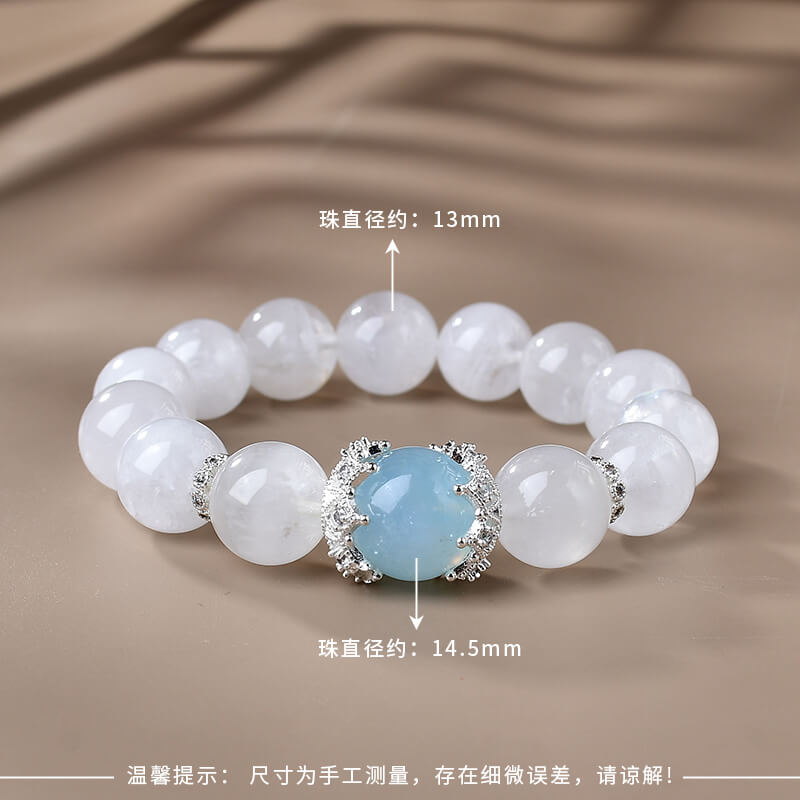 Natural Transparent White Ghost Bracelet(Featured Series)