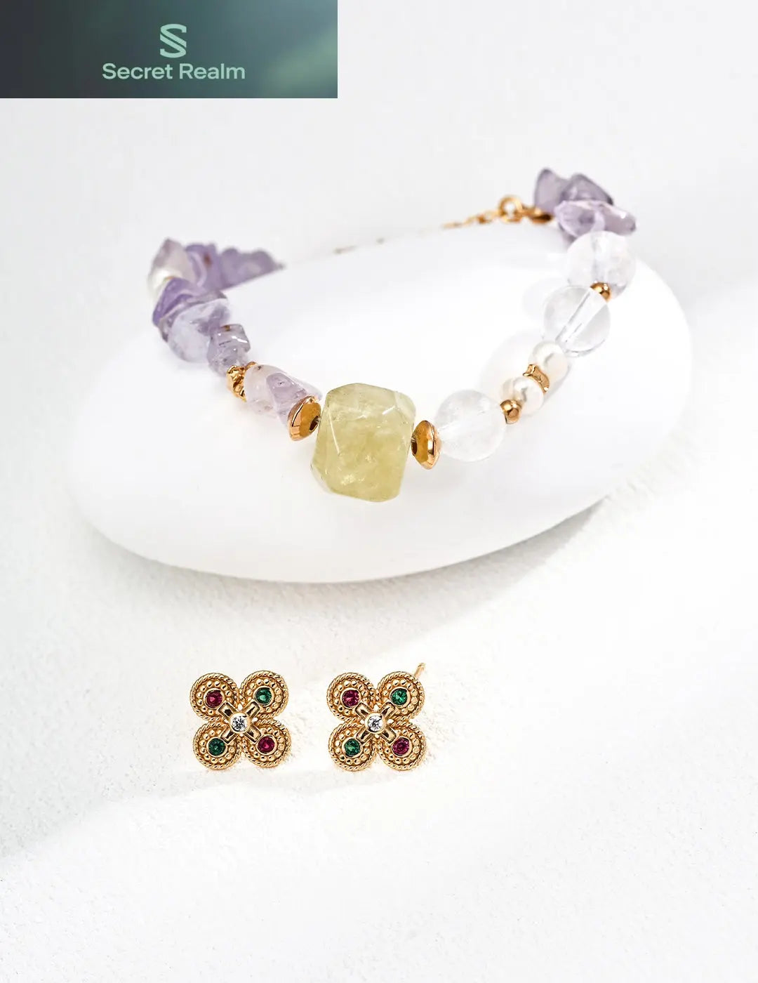 S925 Silver Fashion Vintage Zircon Earrings Secret Realm