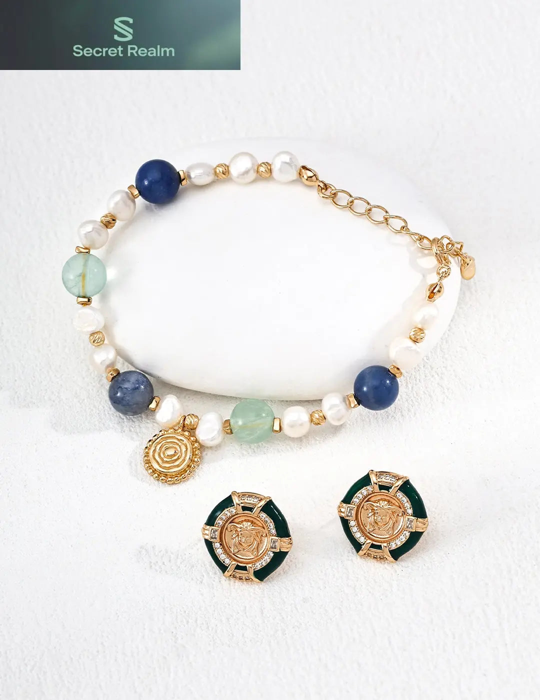 Secret Realm Crystal Bracelet Energy Bracelet Sterling Silver Jewelry