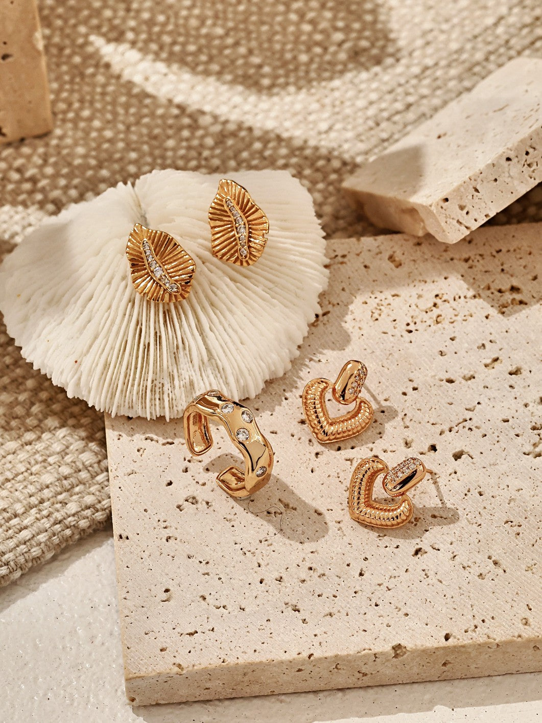 S925 silver vintage zircon earrings