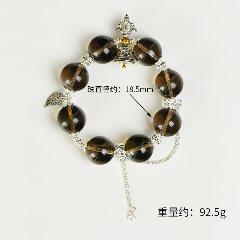Smoky Quartz Single Loop Vajra Bracelet (Featured Series)
