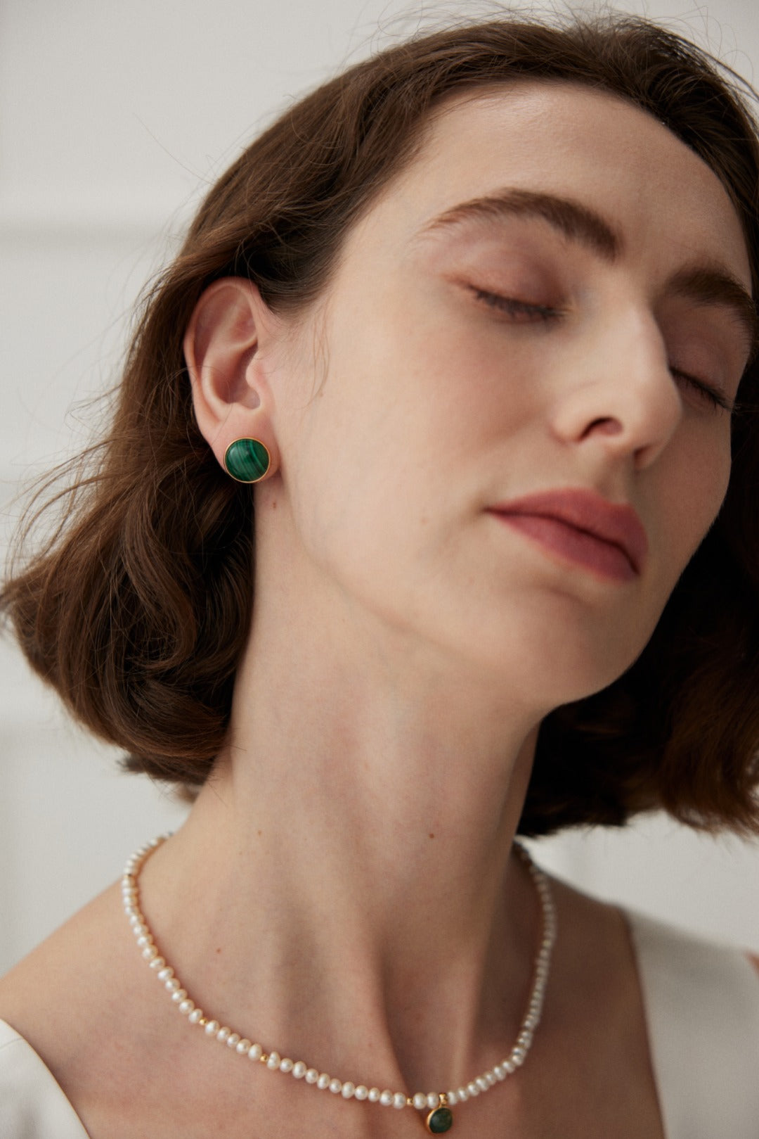 Exquisite malachite earrings