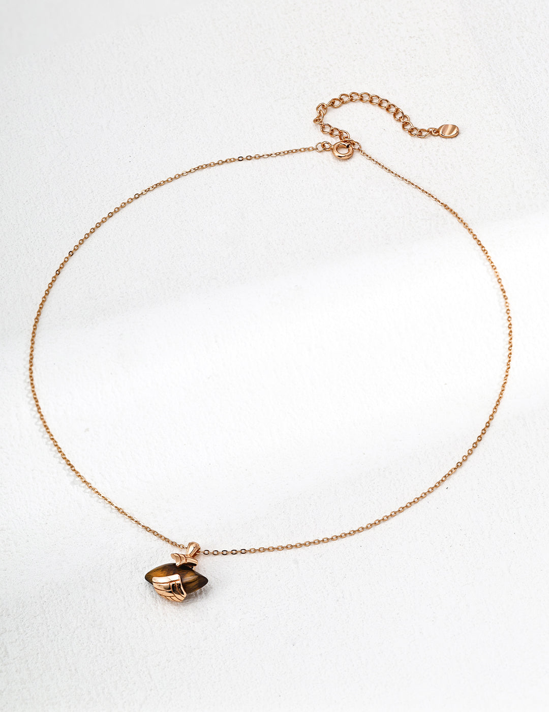 S925 Silver Fashion Vintage Tiger Eye Stone Pendant Necklace