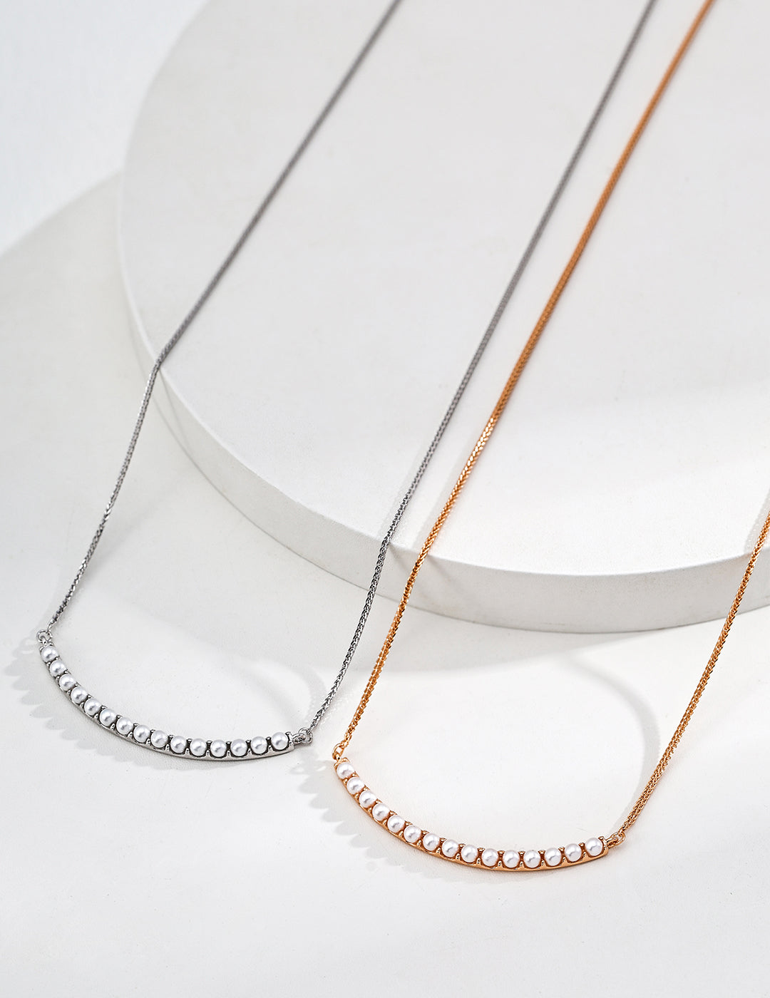 S925 silver simple pearl necklace