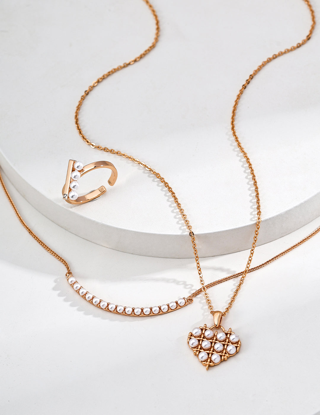S925 silver simple pearl necklace