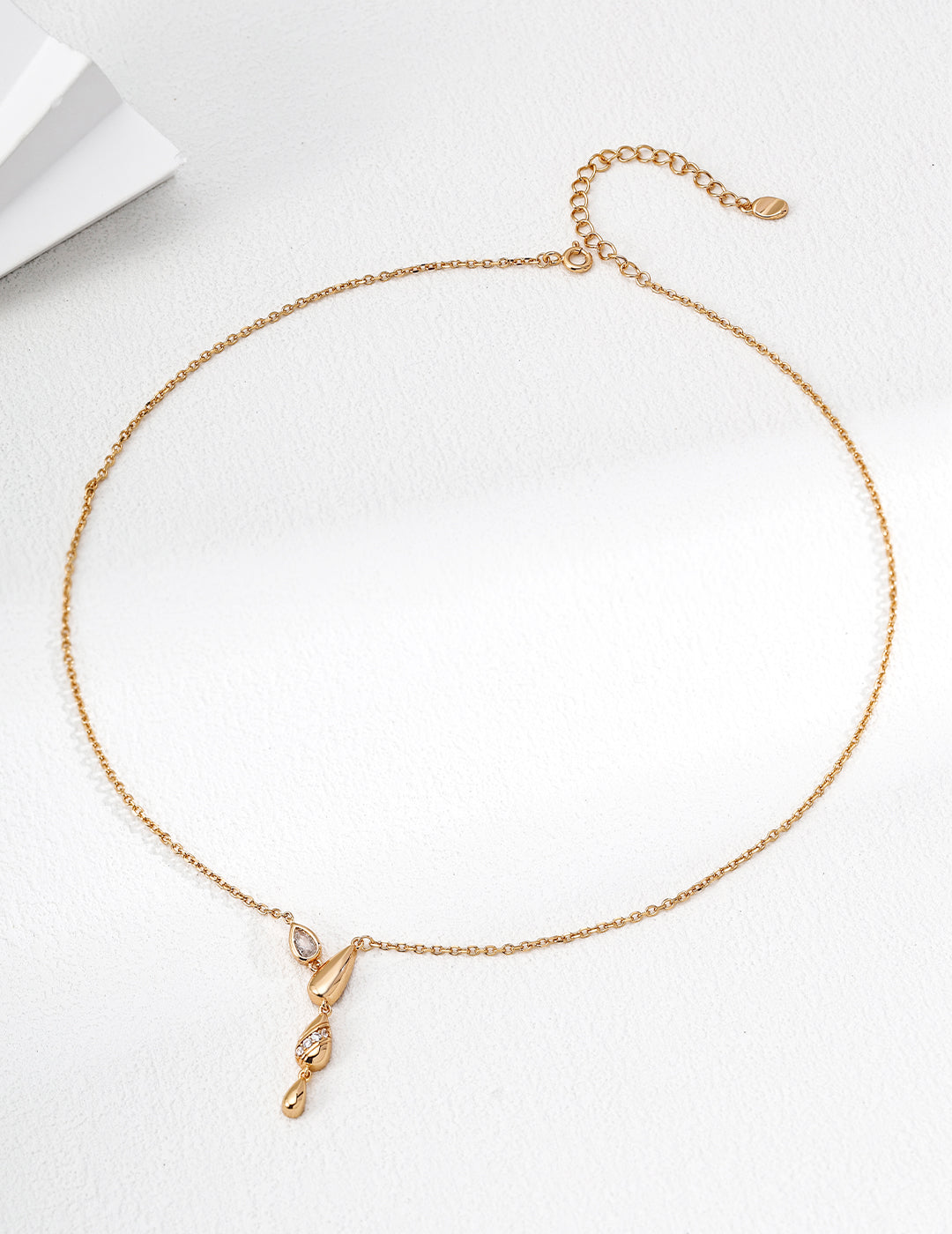 S925 silver simple zircon necklace