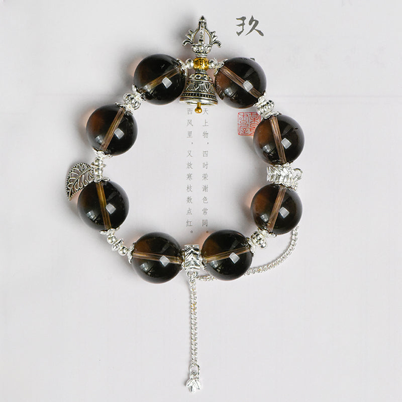 Smoky Quartz Single Loop Vajra Bracelet (Featured Series)