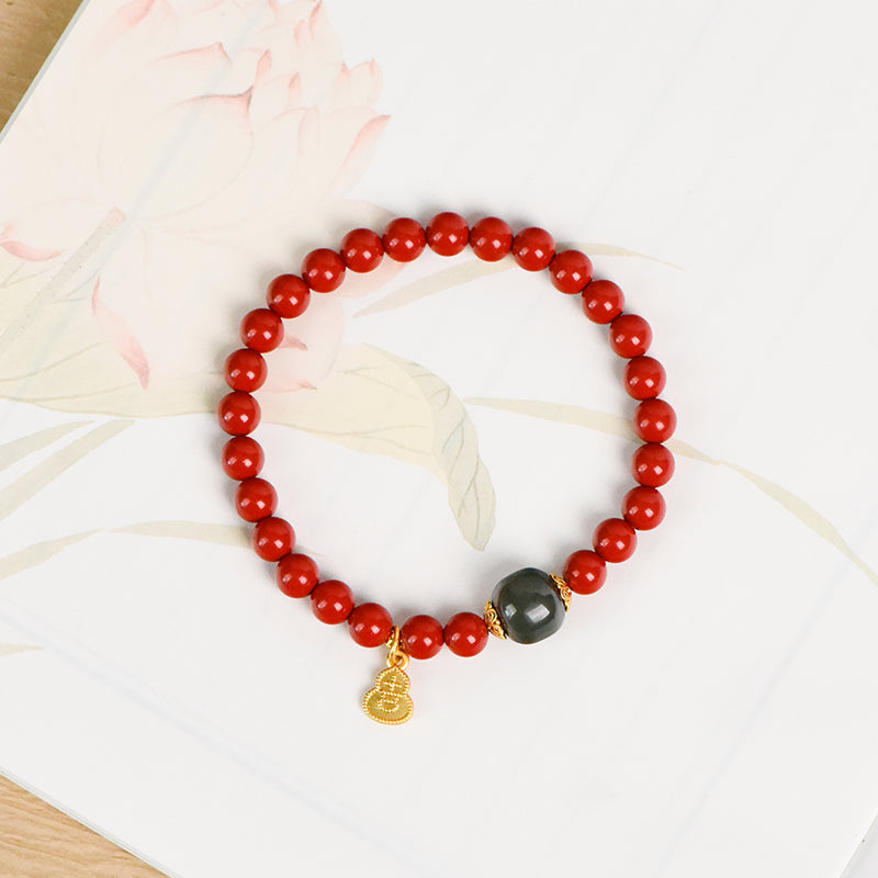 Natural cinnabar bracelet (light luxury series)