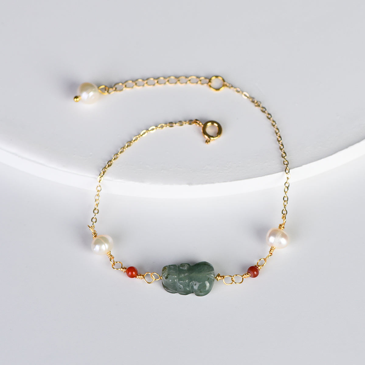 Jade Pixiu Bracelet (Light Luxury Series)
