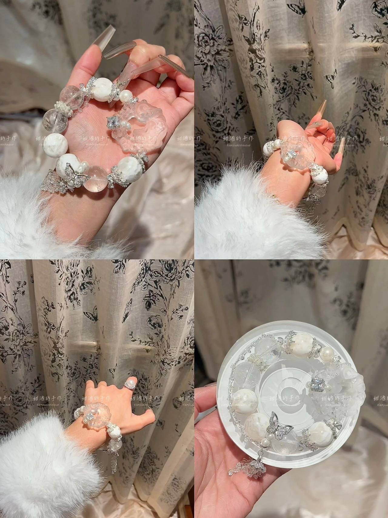 Secret Realm Crystal Bracelet Energy Bracelet Sterling Silver Jewelry