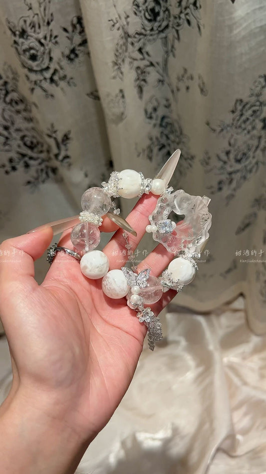 Secret Realm Crystal Bracelet Energy Bracelet Sterling Silver Jewelry