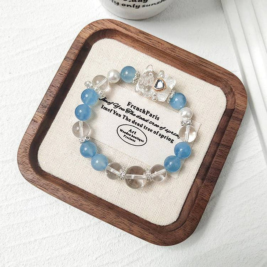 Aquamarine White Crystal Bear (Featured Series)