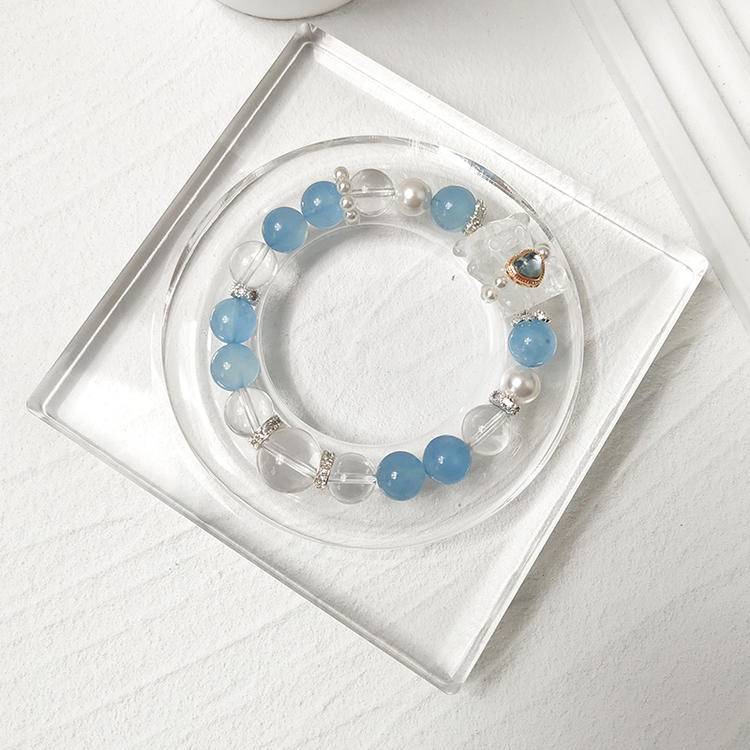 Aquamarine White Crystal Bear (Featured Series)