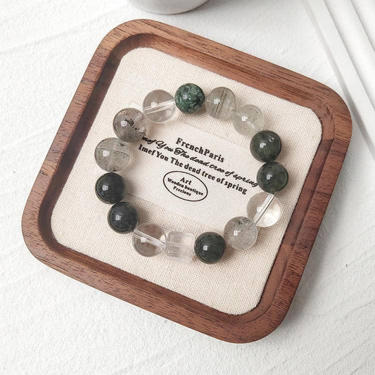 Green Phantom, Green Rutilated Quartz, Green Dragon Crystal Bracelet (Featured Series)