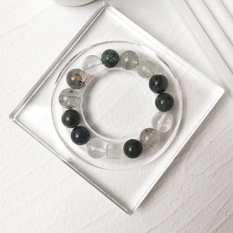 Green Phantom, Green Rutilated Quartz, Green Dragon Crystal Bracelet (Featured Series)