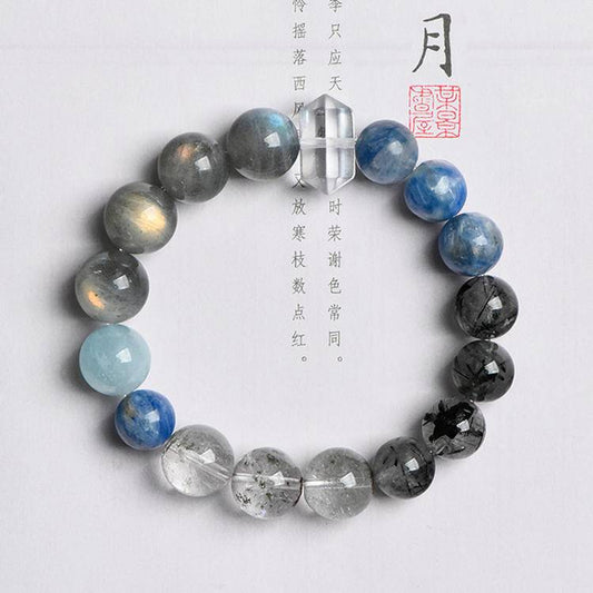 Van Gogh's Starry Sky - Blue Crystal Grey Moonlight Green Ghost Multi-Treasure Bracelet