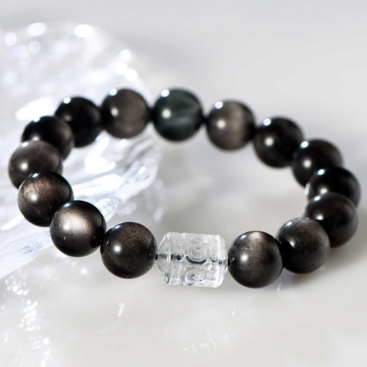 Couple's Obsidian Bracelet (Light Luxury Series)