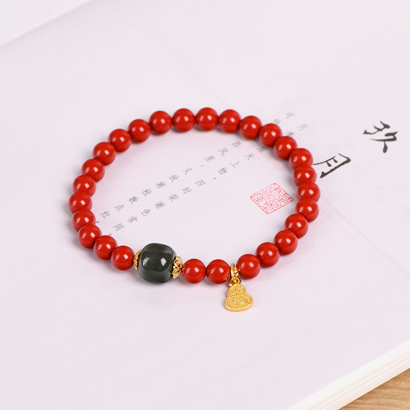 Natural cinnabar bracelet (light luxury series)