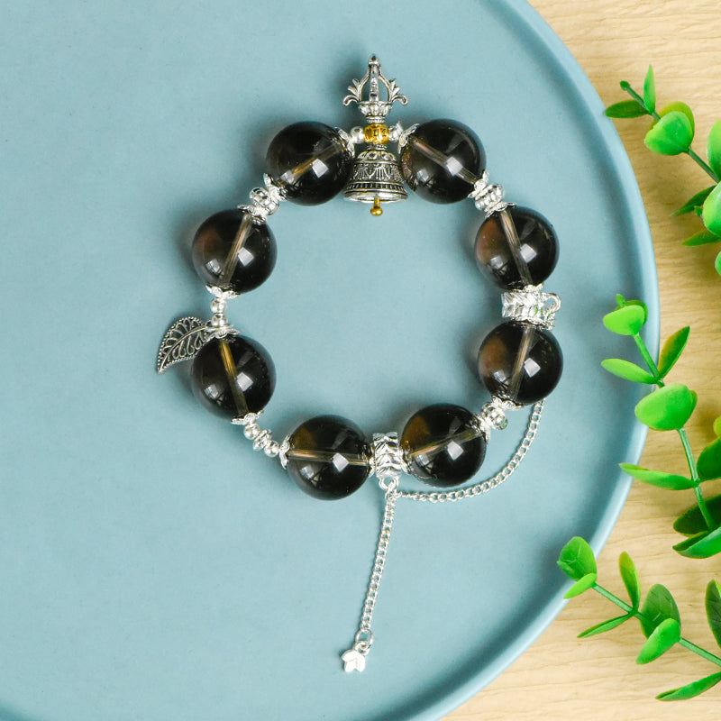 Smoky Quartz Single Loop Vajra Bracelet (Featured Series)