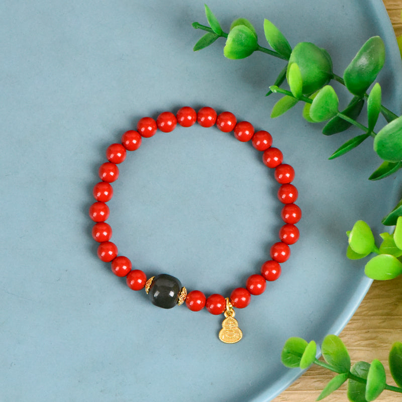 Natural cinnabar bracelet (light luxury series)
