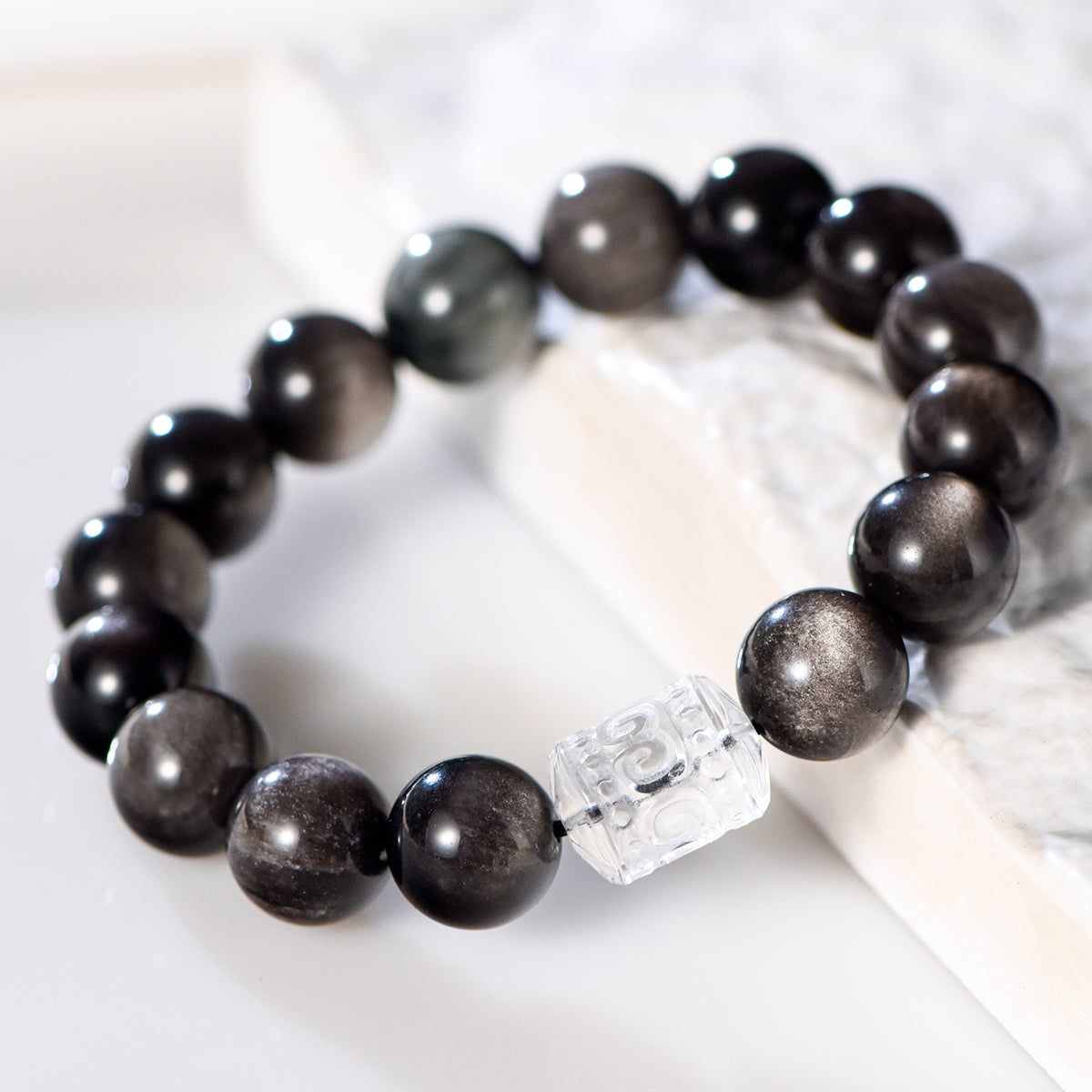 Couple's Obsidian Bracelet (Light Luxury Series)