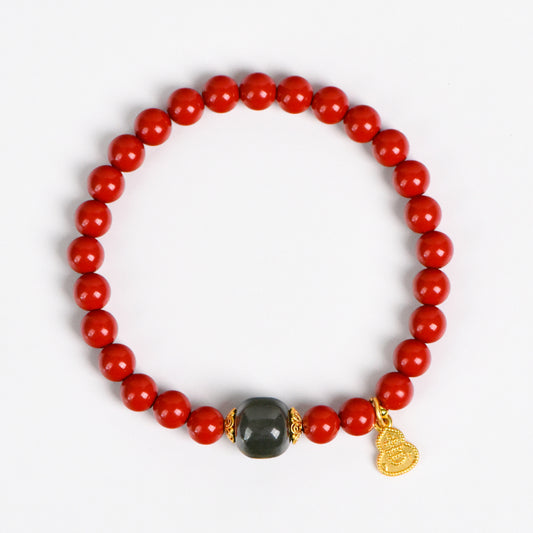 Natural cinnabar bracelet (light luxury series)