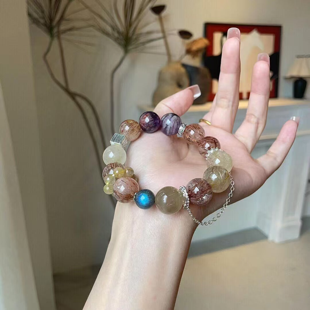 Purple Ghost Black Gold Multi-Treasure Bracelet (Featured Series)