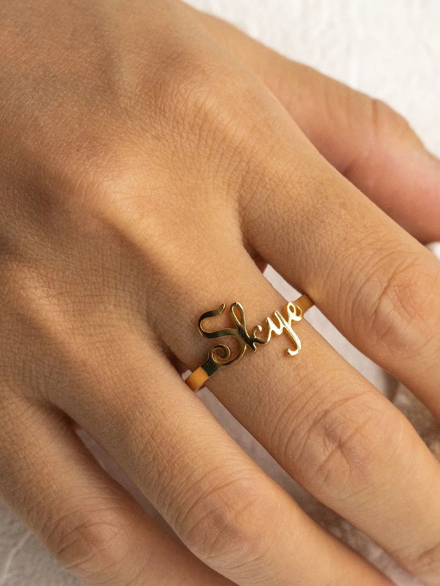 925 silver letter customized ring (packaging not included!!) Secret Realm