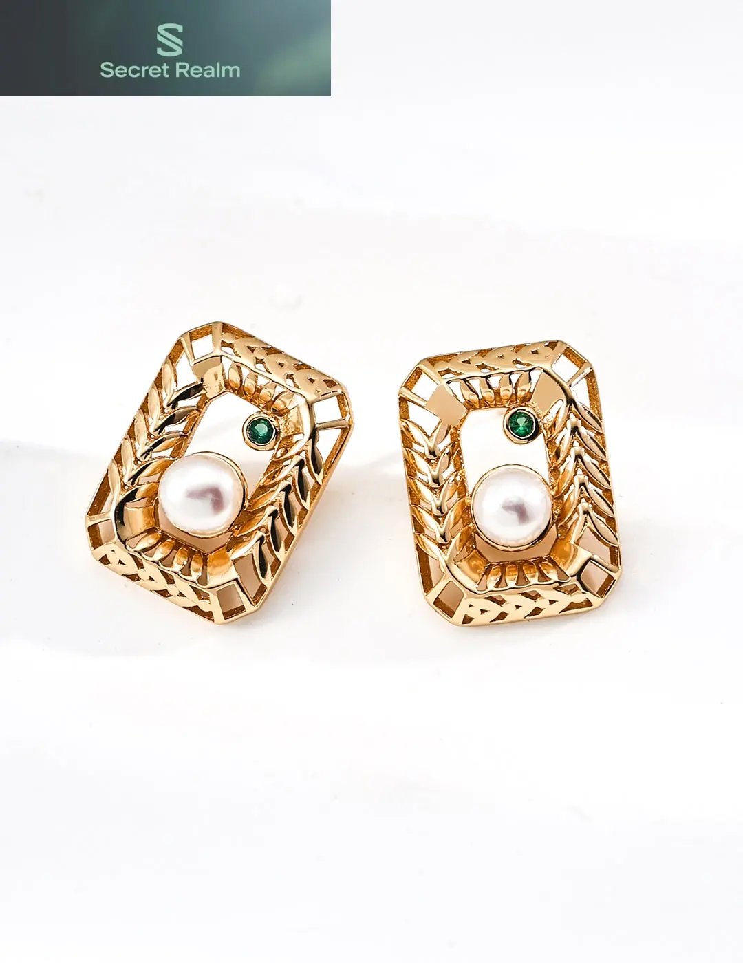 925 Silver Pearl Earrings for Women - Retro Luxury Design - Secret Realm