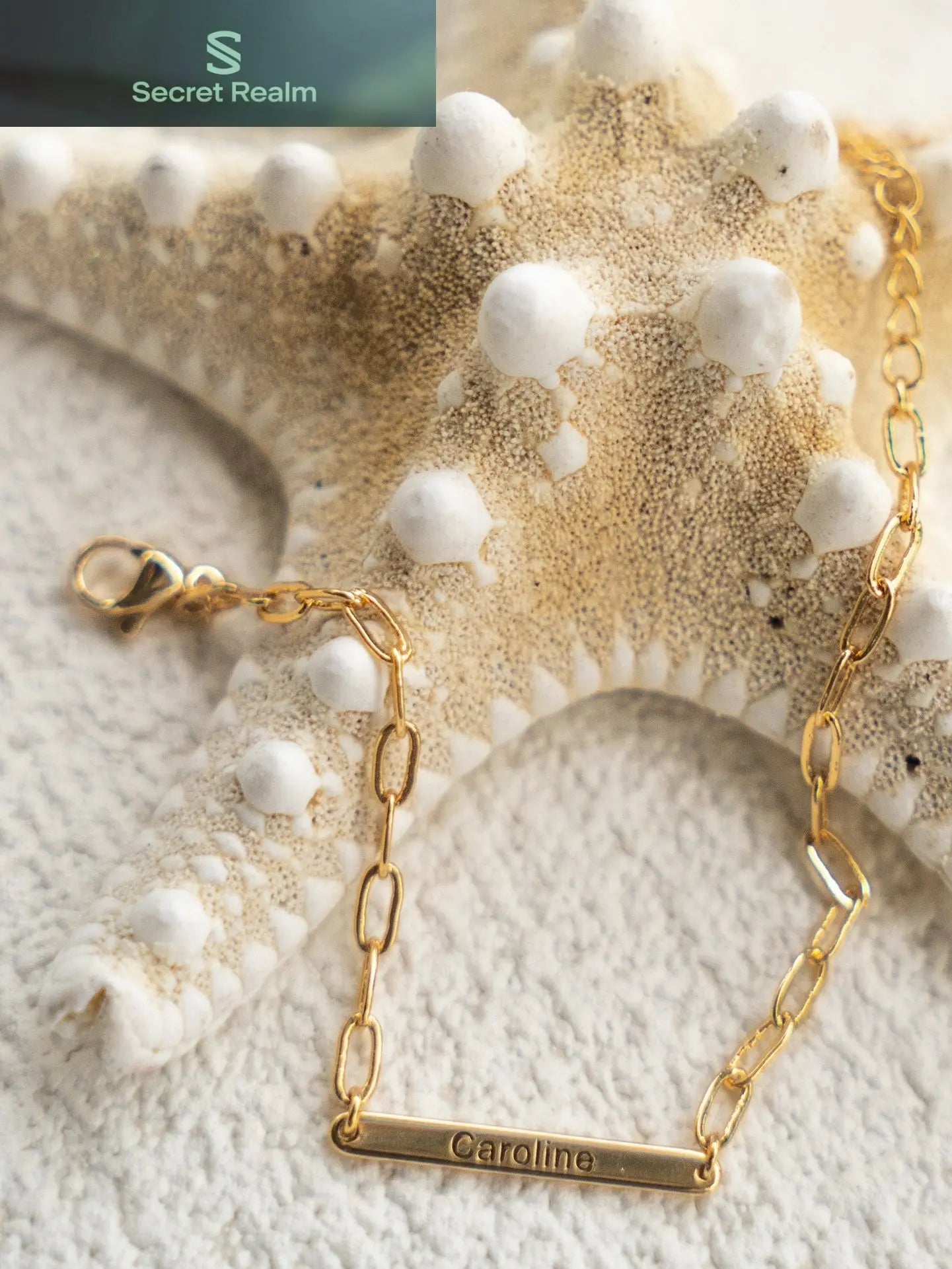 925 silver with 18K gold plating and custom lettering bracelet (packaging not included!!) Secret Realm