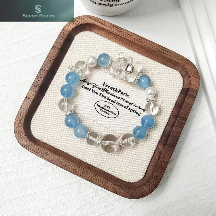 Aquamarine White Crystal Bear (Featured Series) My Store