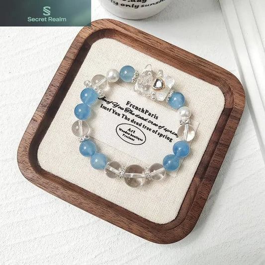 Aquamarine White Crystal Bear (Featured Series) My Store