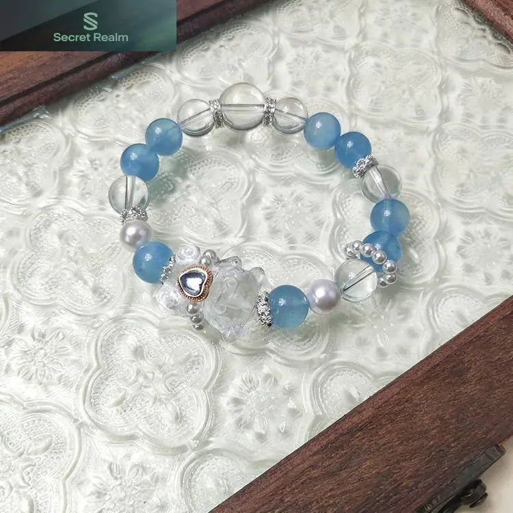 Aquamarine White Crystal Bear (Featured Series) My Store