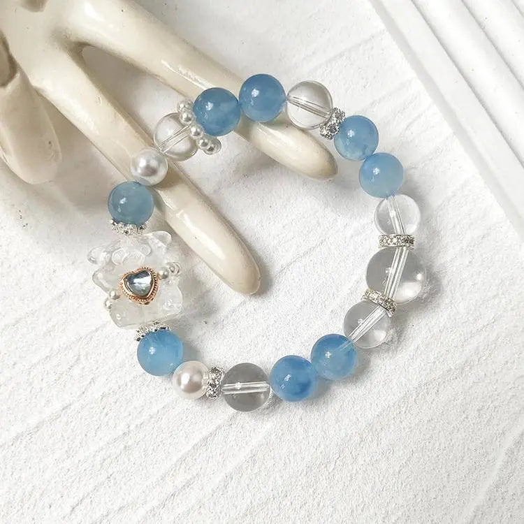 Aquamarine White Crystal Bear (Featured Series) My Store