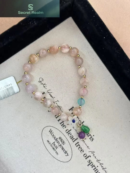 Cherry Blossom Agate Bracelet My Store