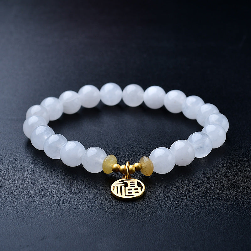 White Chalcedony Fortune Bracelet（Featured Series）