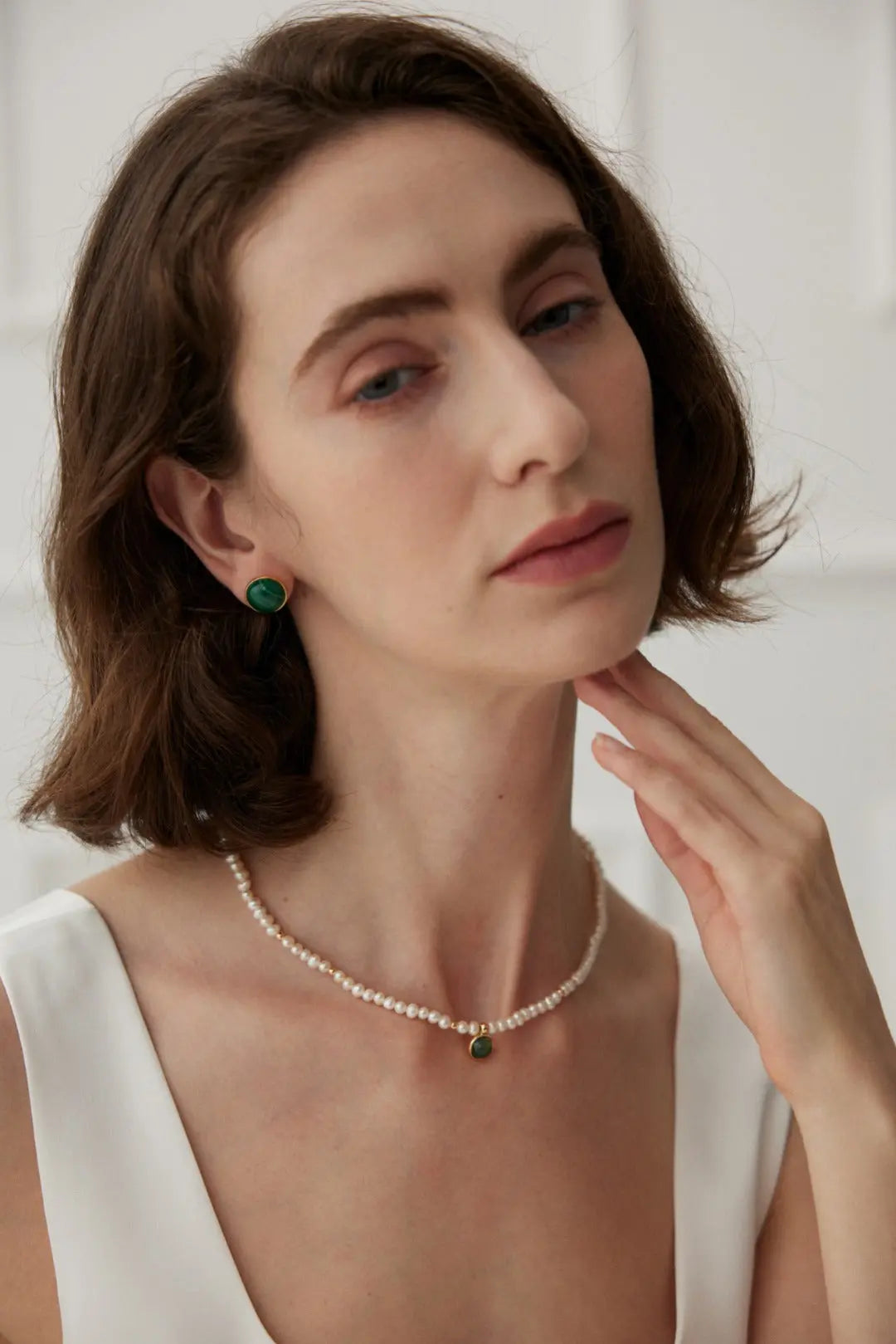 Exquisite malachite earrings Secret Realm