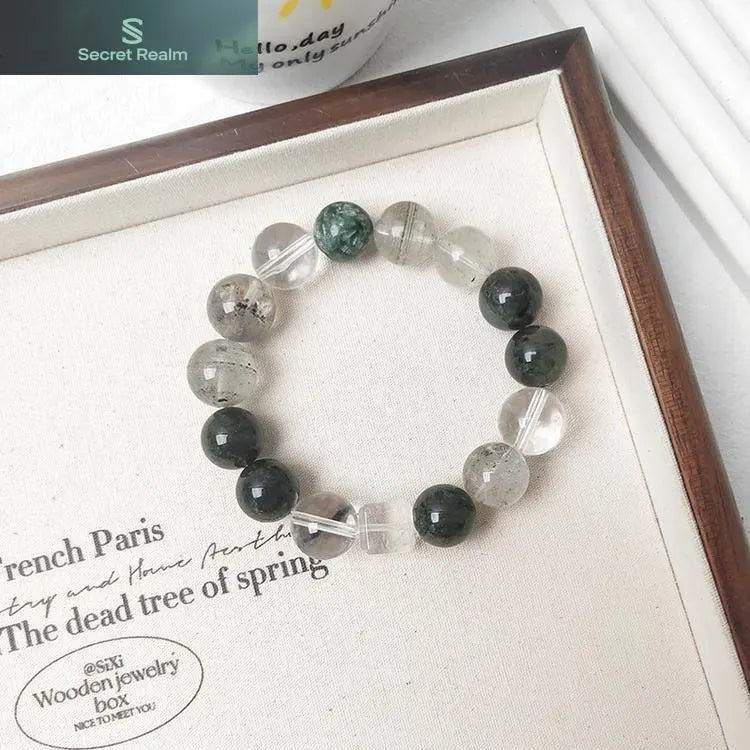 Green Phantom, Green Rutilated Quartz, Green Dragon Crystal Bracelet (Featured Series) My Store