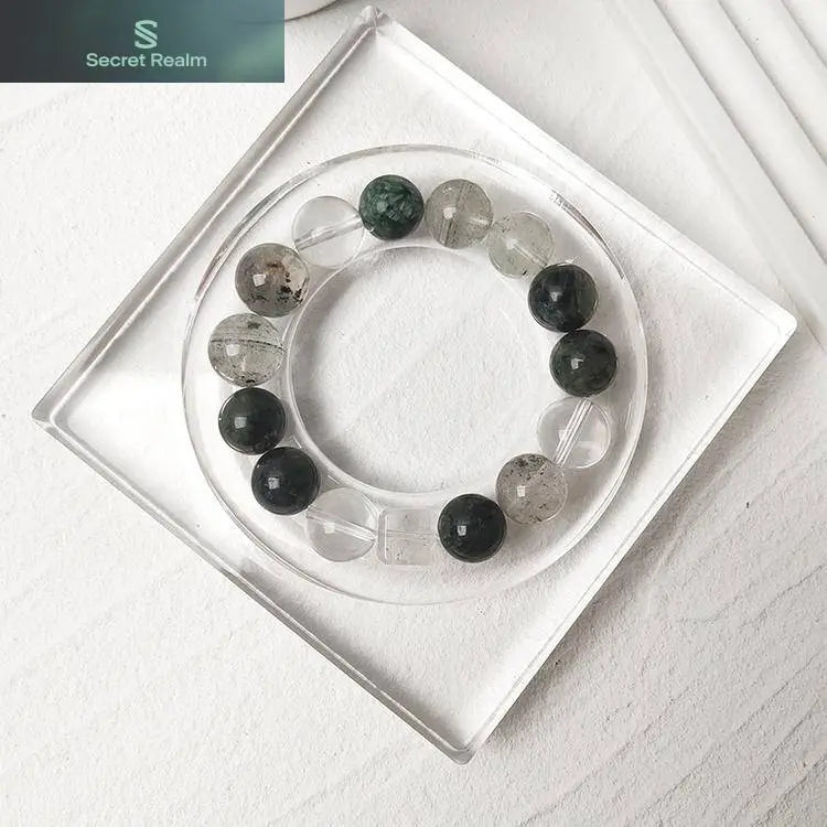 Green Phantom, Green Rutilated Quartz, Green Dragon Crystal Bracelet (Featured Series) My Store