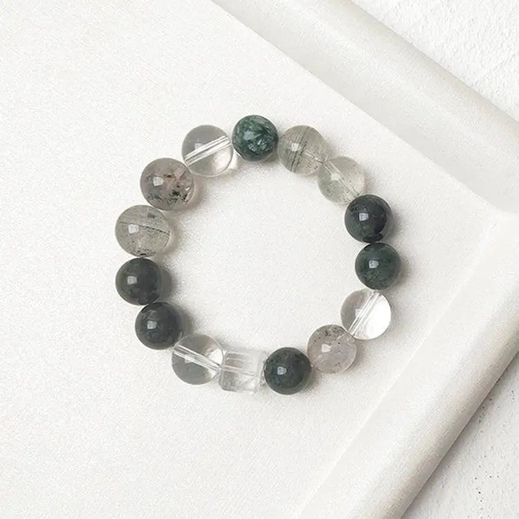 Green Phantom, Green Rutilated Quartz, Green Dragon Crystal Bracelet (Featured Series) My Store
