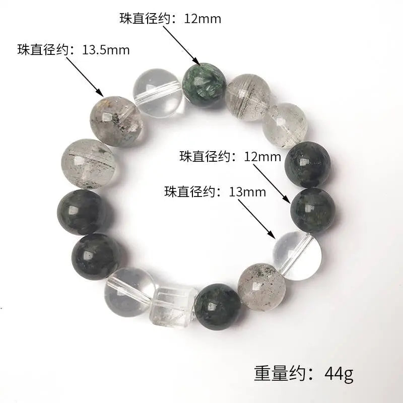 Green Phantom, Green Rutilated Quartz, Green Dragon Crystal Bracelet (Featured Series) My Store