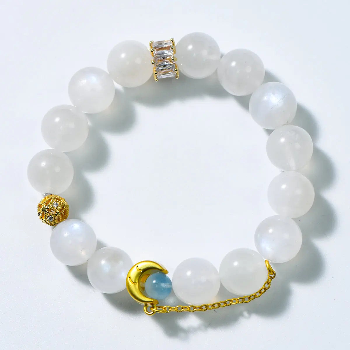 Moonstone Bracelet Moon Over the Sea (Light Luxury Series) My Store