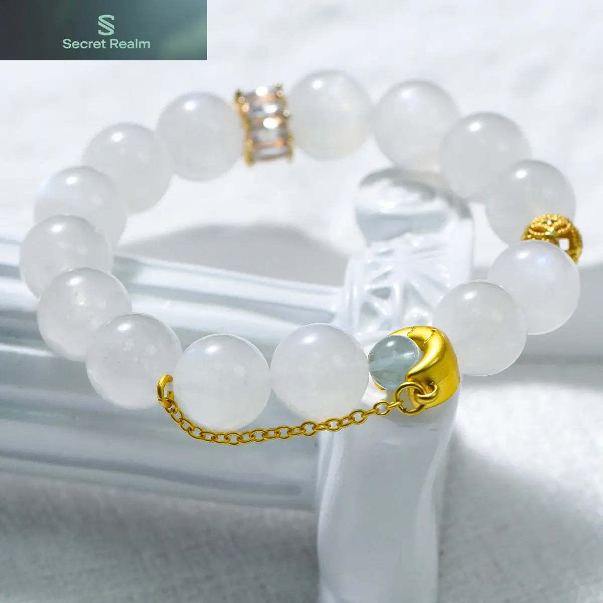 Moonstone Bracelet Moon Over the Sea (Light Luxury Series) My Store